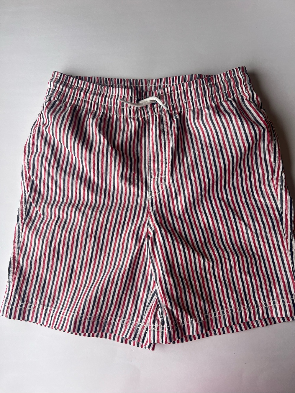 Old Navy Red, White & Blue Striped Swim Trunks